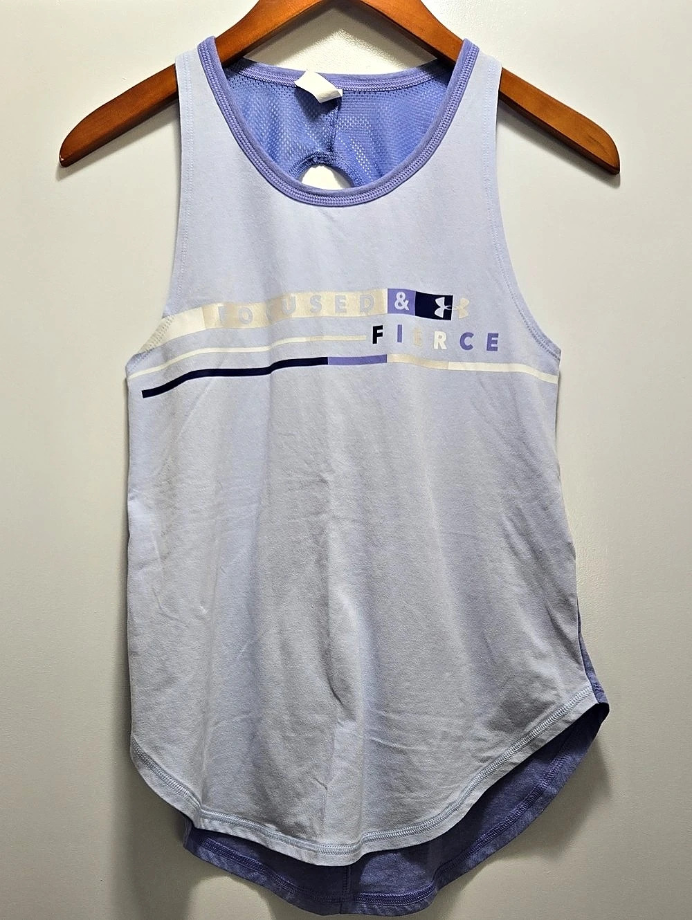 Under Armour HeatGear Fierce Graphic Tank Top Purple Large